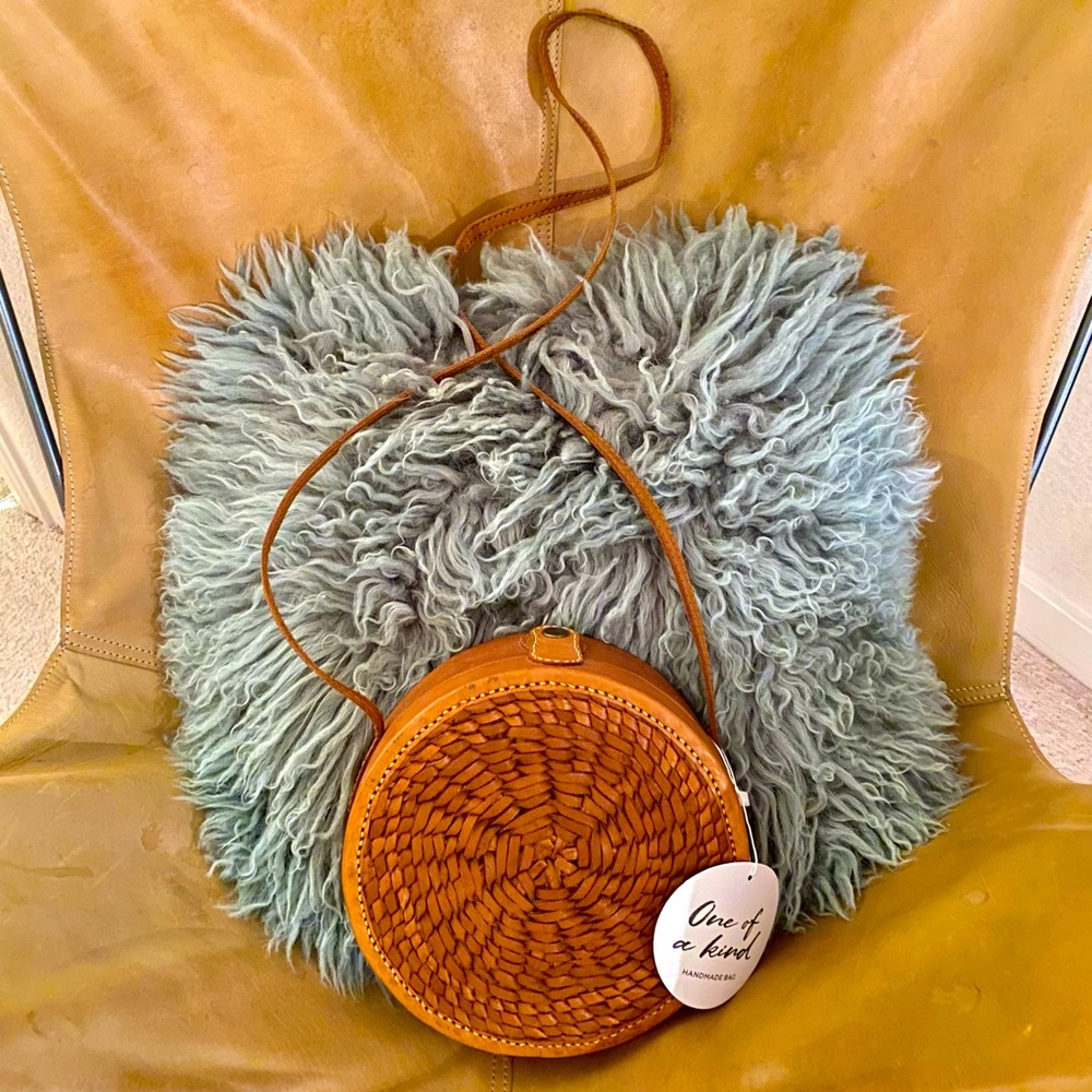 Crossbody Woven Leather Purse
